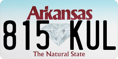 AR license plate 815KUL