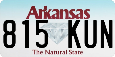 AR license plate 815KUN