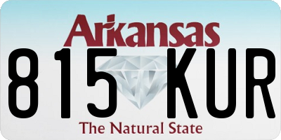 AR license plate 815KUR