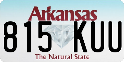 AR license plate 815KUU
