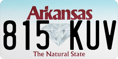 AR license plate 815KUV