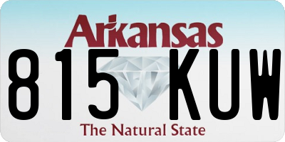 AR license plate 815KUW