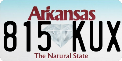 AR license plate 815KUX