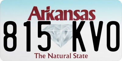 AR license plate 815KVO