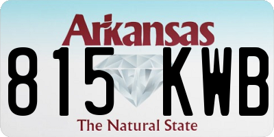 AR license plate 815KWB