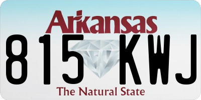 AR license plate 815KWJ