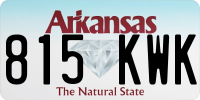 AR license plate 815KWK