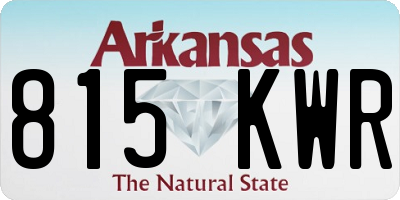 AR license plate 815KWR