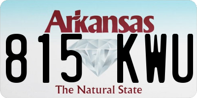 AR license plate 815KWU