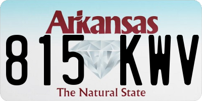 AR license plate 815KWV