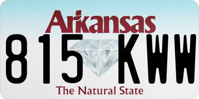 AR license plate 815KWW