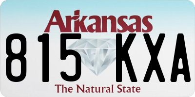 AR license plate 815KXA