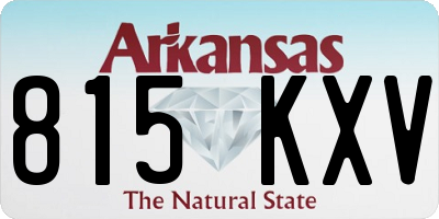 AR license plate 815KXV