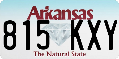 AR license plate 815KXY