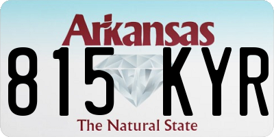 AR license plate 815KYR