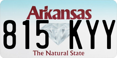 AR license plate 815KYY