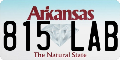 AR license plate 815LAB
