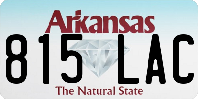 AR license plate 815LAC
