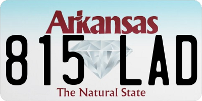AR license plate 815LAD