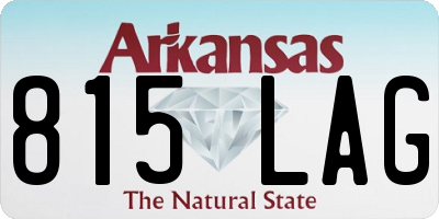 AR license plate 815LAG