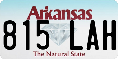 AR license plate 815LAH