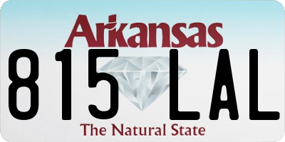 AR license plate 815LAL