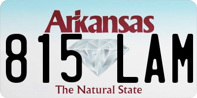 AR license plate 815LAM