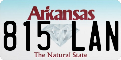 AR license plate 815LAN