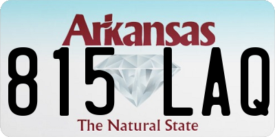 AR license plate 815LAQ