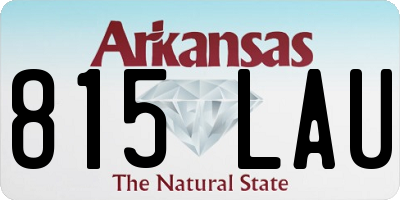 AR license plate 815LAU