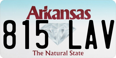 AR license plate 815LAV