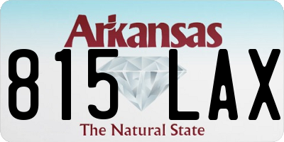 AR license plate 815LAX