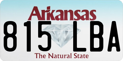 AR license plate 815LBA