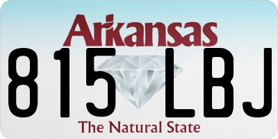 AR license plate 815LBJ