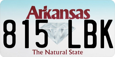 AR license plate 815LBK