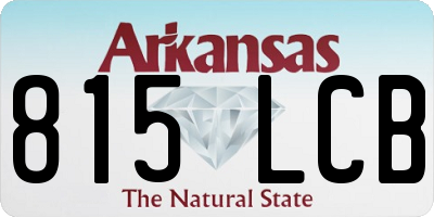 AR license plate 815LCB