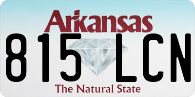 AR license plate 815LCN