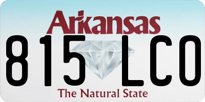 AR license plate 815LCO