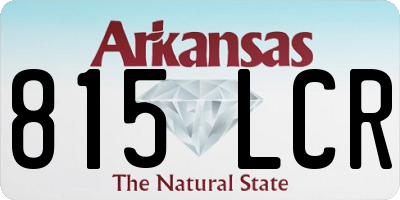AR license plate 815LCR