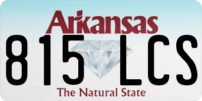 AR license plate 815LCS