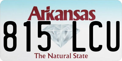 AR license plate 815LCU