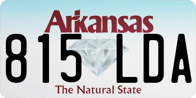 AR license plate 815LDA