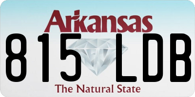 AR license plate 815LDB