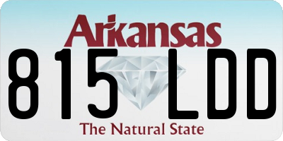 AR license plate 815LDD