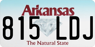 AR license plate 815LDJ