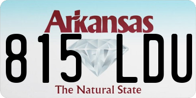 AR license plate 815LDU