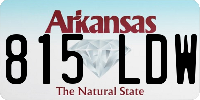 AR license plate 815LDW