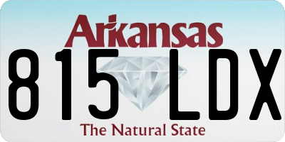 AR license plate 815LDX