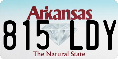 AR license plate 815LDY