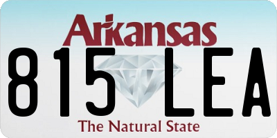 AR license plate 815LEA